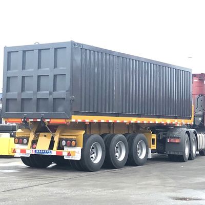 40000kg CIMC HUAJUN 3 Alxe Ημιπροωθητήρα Προωθητήρα φορτηγού με ατσάλινο σώμα FUWA 8500*2550*3400 CN HEN Hyva Ce