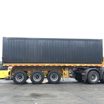 40000kg CIMC HUAJUN 3 Alxe Ημιπροωθητήρα Προωθητήρα φορτηγού με ατσάλινο σώμα FUWA 8500*2550*3400 CN HEN Hyva Ce