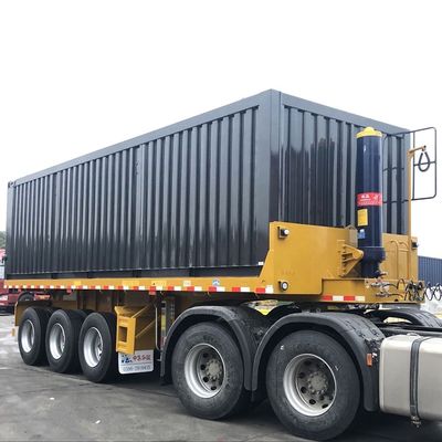 40000kg CIMC HUAJUN 3 Alxe Ημιπροωθητήρα Προωθητήρα φορτηγού με ατσάλινο σώμα FUWA 8500*2550*3400 CN HEN Hyva Ce