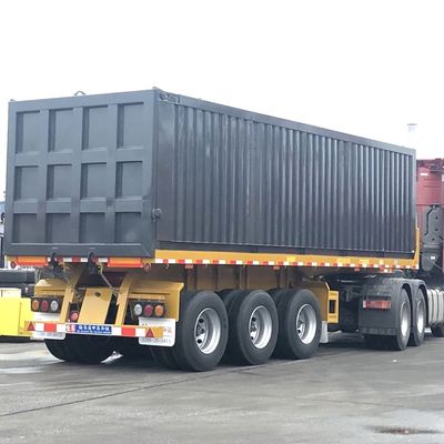 40000kg CIMC HUAJUN 3 Alxe Ημιπροωθητήρα Προωθητήρα φορτηγού με ατσάλινο σώμα FUWA 8500*2550*3400 CN HEN Hyva Ce
