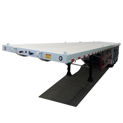 CIMC HUAJUN 3 άξονας 40ft flatbed κοντέινερ ημικυριόδρομο με 12 στροφή κλειδαριές και 12380 * 2500 μέγεθος