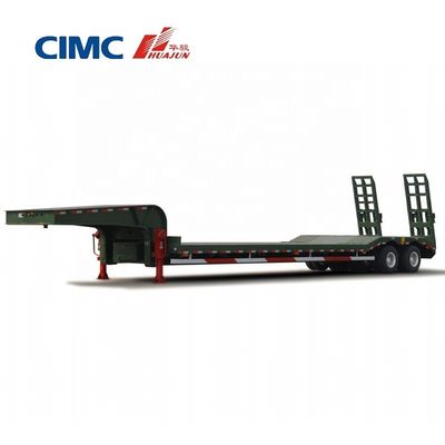 CIMC HUAJUN 70T Τριάξονα χαμηλόκλινο ημιπροκατασκευή για τροχόσπιτα φορτηγών