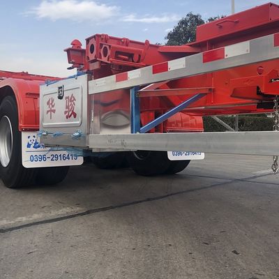 40T μέγιστο ωφέλιμο φορτίο Τριάξυλο δοχείο υπόστεγο ρυμουλκούμενο με μηχανικό σύστημα ανάρτησης