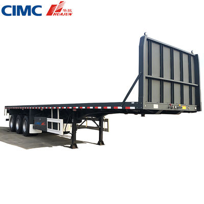 40 τόνων μέγιστο ωφέλιμο φορτίο CIMC HUAJUN 20ft 40ft επιφανειακό ρυμουλκούμενο με εναέρια ανάρτηση και ανύψωση
