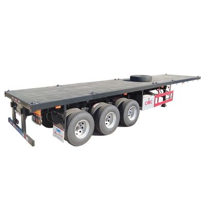 Τεξαμενόπλοιο 80 τόνων CIMC HUAJUN 20ft 40ft flatbed container trailer με ελαστικά 12R22.5