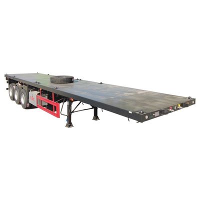 Τεξαμενόπλοιο 80 τόνων CIMC HUAJUN 20ft 40ft flatbed container trailer με ελαστικά 12R22.5