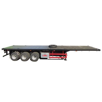 Τεξαμενόπλοιο 80 τόνων CIMC HUAJUN 20ft 40ft flatbed container trailer με ελαστικά 12R22.5