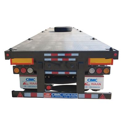Τεξαμενόπλοιο 80 τόνων CIMC HUAJUN 20ft 40ft flatbed container trailer με ελαστικά 12R22.5