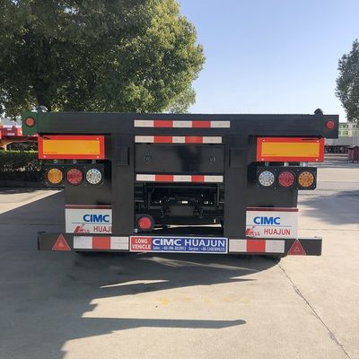 Τεξαμενόπλοιο 80 τόνων CIMC HUAJUN 20ft 40ft flatbed container trailer με ελαστικά 12R22.5