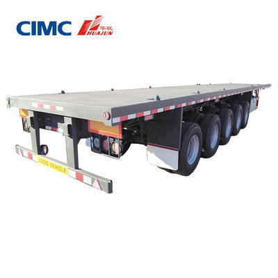CIMC HUAJUN 5 άξονες Flatbed ρυμουλκούμενο Ιδανικό για διάφορα τρακτέρ στην αγορά της Αφρικής