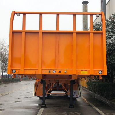CIMC HUAJUN 50t Tri Axle Cement Transportation Fence Cargo Trailer με ελαστικά 12R22.5