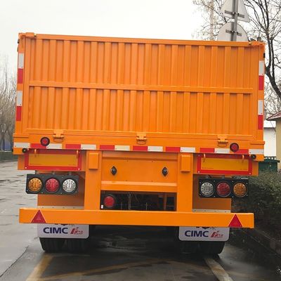 CIMC HUAJUN 50t Tri Axle Cement Transportation Fence Cargo Trailer με ελαστικά 12R22.5