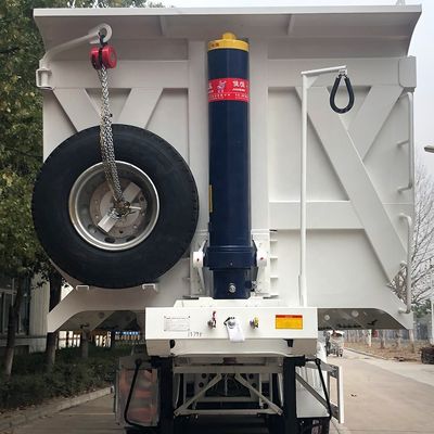 Κύρια δέσμη 500 mm Υψόμετρο Q345B CIMC Στρίπτης Ζυγισμένος γερανό Dump Semi-Relay Truck