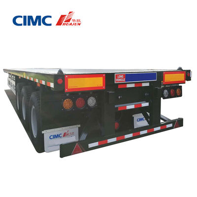40ft κοντέινερ Flatbed Semi Truck Trailers με προαιρετικά ελαστικά και 12 σετ στροφή κλειδαριές