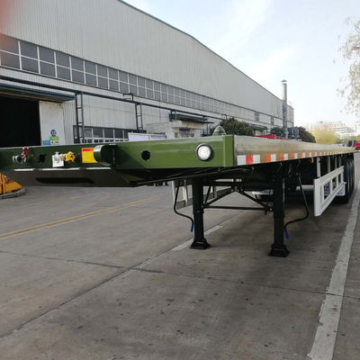40ft κοντέινερ Flatbed Semi Truck Trailers με προαιρετικά ελαστικά και 12 σετ στροφή κλειδαριές