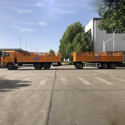Τόπ Σχεδιασμός CIMC HUAJUN Παλούκι φορτηγό τροχόσπιτο με διπλό κουτί φράχτη ημιτροχόσπιτο