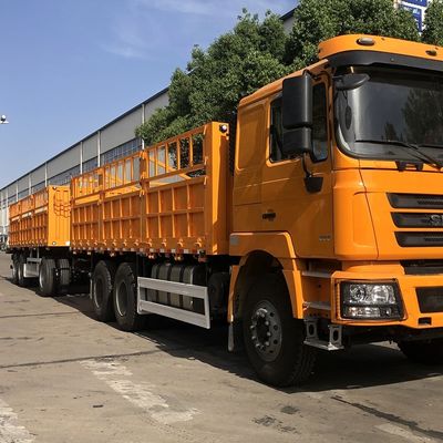 Τόπ Σχεδιασμός CIMC HUAJUN Παλούκι φορτηγό τροχόσπιτο με διπλό κουτί φράχτη ημιτροχόσπιτο