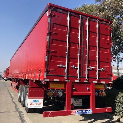 13750*2550*3850mm CIMC HUAJUN 3 άξονες T700/Q345 Σιδηροδρομικό ρυμουλκούμενο μεταφοράς φορτίου 2021