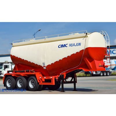 Ανθεκτικό CIMC HUAJUN 40CBM Σίμεντο Σίμεντο Τανκ Φορέα 3 Άξονες Τανκ Τραμ