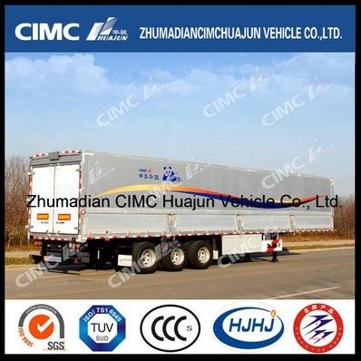 CIMC HUAJUN Πλευρική κουρτίνα ημιπροσελήντρος τροχόσπιτο τροχόσπιτο χάλυβα 13750*2500 CN HEN 50ton Ce