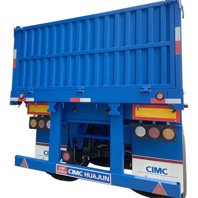 Καυτό 4 άξονες Flatbed Semi-Relayer με 1000mm Sidewall Max Πληροφοριακό φορτίο 60T 12.00R20 ελαστικό