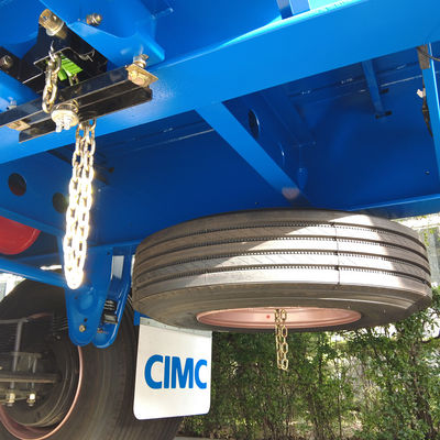Ομάδα CIMC HUAJUN 4 Άξονες Μέγιστο ωφέλιμο φορτίο 60T Περιεκτικό ρυμουλκούμενο Φράχτης Φορτηγό ημιρυμουλκούμενο