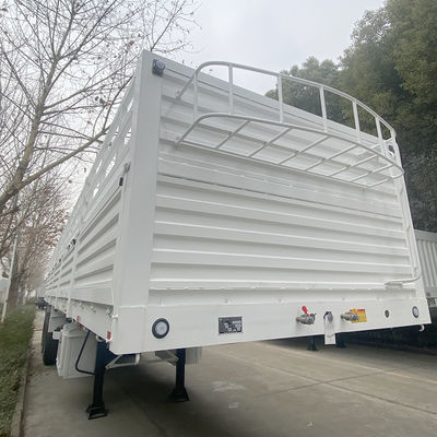FUWA 13TON Άξονας CIMC HUAJUN 3 Άξονες 13000*2690*1500 Λευκό φορτηγό ημιπροκατασκευαστικό