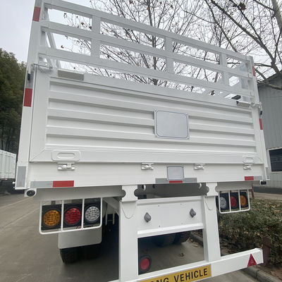 FUWA 13TON Άξονας CIMC HUAJUN 3 Άξονες 13000*2690*1500 Λευκό φορτηγό ημιπροκατασκευαστικό