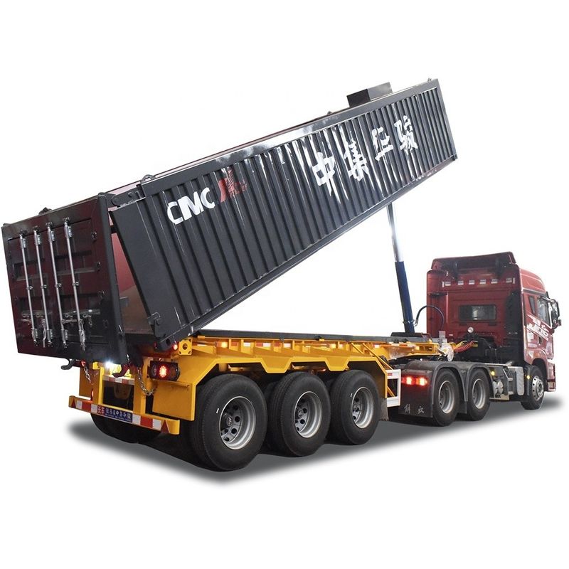 40000kg CIMC HUAJUN 3 Alxe Ημιπροωθητήρα Προωθητήρα φορτηγού με ατσάλινο σώμα FUWA 8500*2550*3400 CN HEN Hyva Ce
