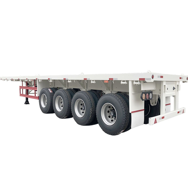 40 τόνων μέγιστο ωφέλιμο φορτίο CIMC HUAJUN 20ft 40ft επιφανειακό ρυμουλκούμενο με εναέρια ανάρτηση και ανύψωση