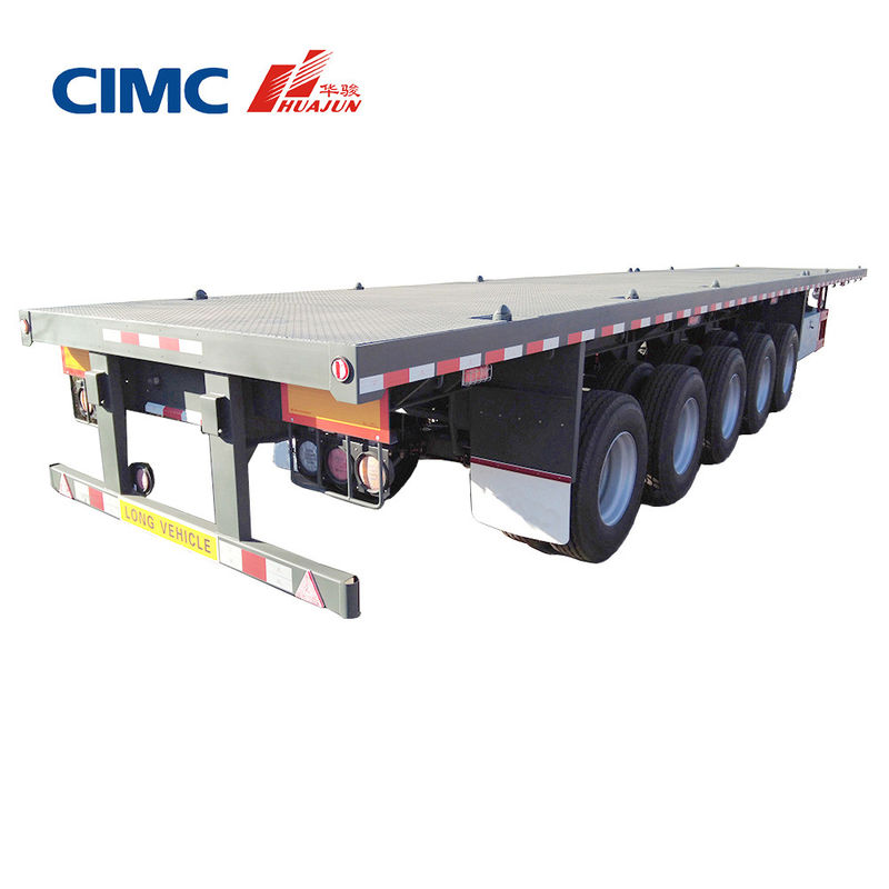 CIMC HUAJUN 5 άξονες Flatbed ρυμουλκούμενο Ιδανικό για διάφορα τρακτέρ στην αγορά της Αφρικής