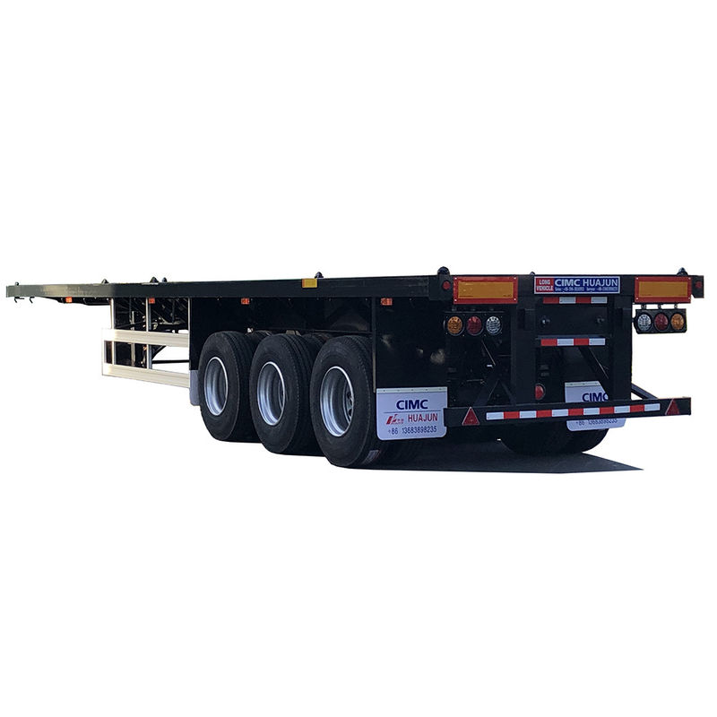 40ft κοντέινερ Flatbed Semi Truck Trailers με προαιρετικά ελαστικά και 12 σετ στροφή κλειδαριές