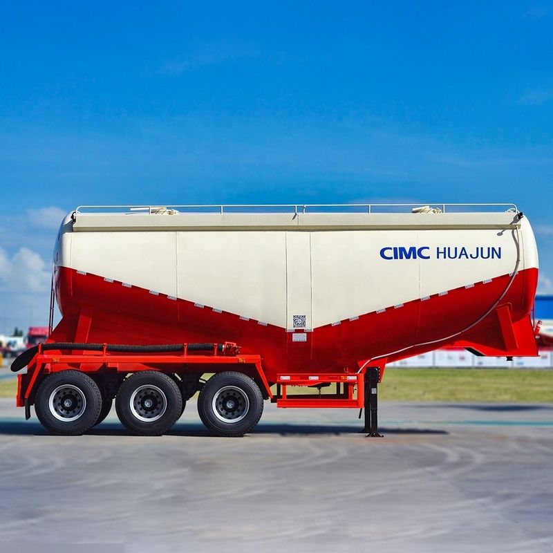 Ανθεκτικό CIMC HUAJUN 40CBM Σίμεντο Σίμεντο Τανκ Φορέα 3 Άξονες Τανκ Τραμ