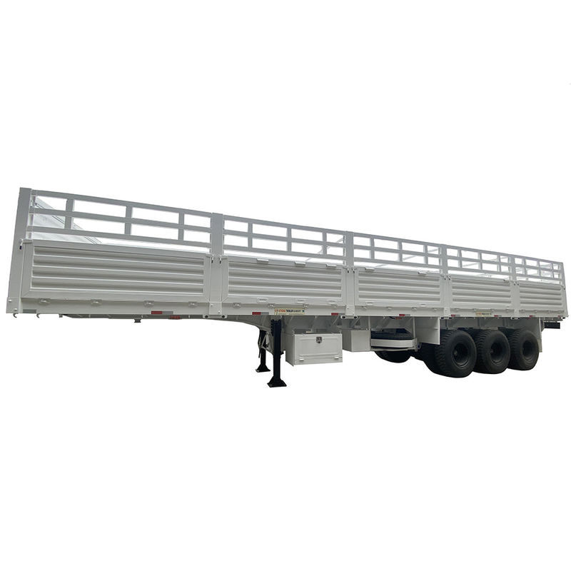 FUWA 13TON Άξονας CIMC HUAJUN 3 Άξονες 13000*2690*1500 Λευκό φορτηγό ημιπροκατασκευαστικό